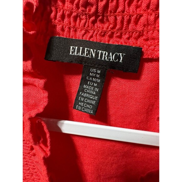 Ellen Tracy Sleeveless Top Size M NWT Geranium Color - Picture 4 of 9